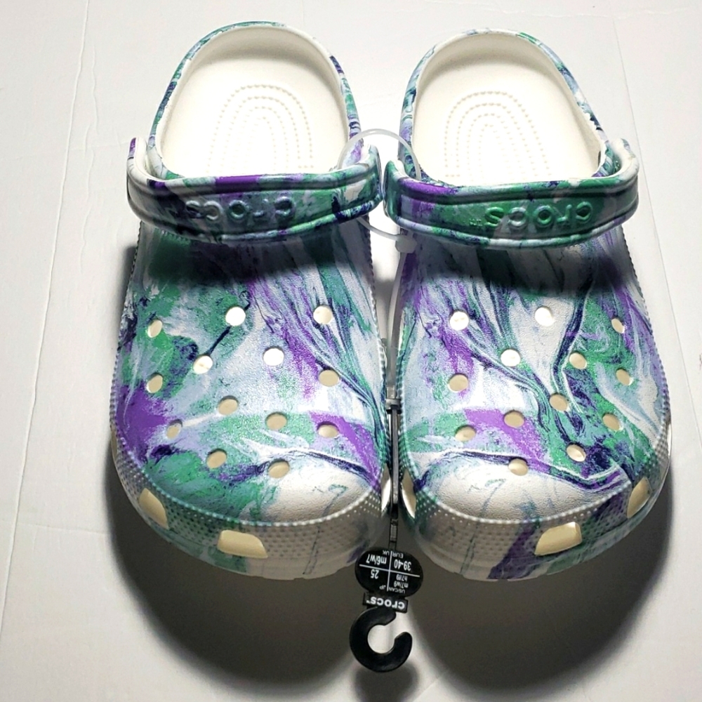 Crocs out of this worldii cg m7 w9 tied eye purple mixture